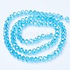 Electroplate Glass Beads Strands EGLA-A034-T6mm-B14-2
