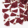 Polycotton(Polyester Cotton) Tassel Pendant Decorations FIND-S275-20G-2