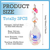 3Pcs Crystal Glass Hanging Sun Catcher AJEW-TADJ0001-08A-4