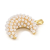 Rack Plating Brass & ABS Plastic Imitation Pearl Pendants KK-N255-03D-G-RS-2
