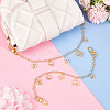   2Pcs Mother's Day Theme Brass Cable Chain Bag Handles FIND-PH0008-92-5