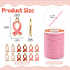 DIY Awareness Ribbon Alloy Enamel Pendant & Waxed Polyester Cord Making Kits DIY-YW0011-74-2