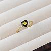 Adjustable 304 Stainless Steel & Resin & Dried Flower Cuff Open Rings FS-WGEFF9F-03-1