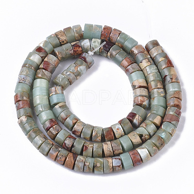 Natural Aqua Terra Jasper Beads Strands G-S366-012B-1