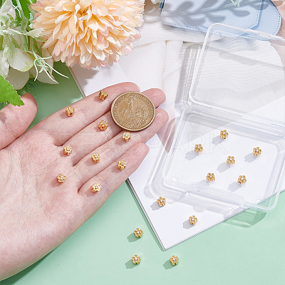 20Pcs Brass Micro Pave Cubic Zirconia Beads KK-UN0005-82-1