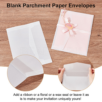 Blank Parchment Paper Envelopes AJEW-WH0038-98B-1
