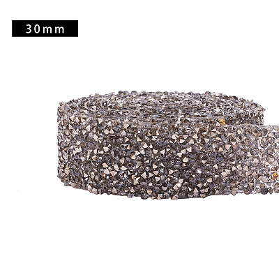 Glitter Resin Hotfix Rhinestone(Hot Melt Adhesive On The Back) OCOR-WH0052-01E-1