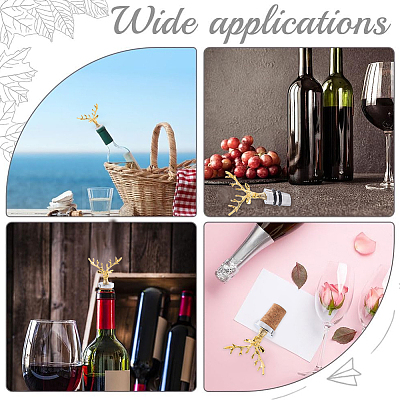 2Pcs 2 Style Zinc Alloy Wine Stoppers FIND-GF0011-17B-1