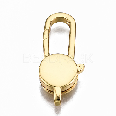 Brass Lobster Claw Clasps KK-S362-009B-G-NR-1