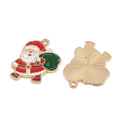 Christmas Theme Alloy Enamel Pendants ENAM-C031-01G-01-1