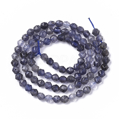 Natural Iolite Beads Strands G-S361-4mm-005-1
