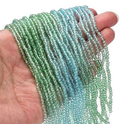 Transparent Painted Glass Beads Strands DGLA-A034-T1mm-A16-1
