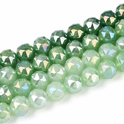 Anti-Tarnish Electroplate Glass Beads Strands GLAA-N064-10mm-05-1
