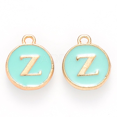 Golden Plated Alloy Enamel Charms X-ENAM-S118-05Z-1