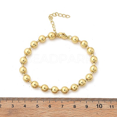 Rack Plating Brass Ball Chain Bracelets for Women BJEW-G676-01C-G-1