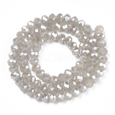 Electroplate Glass Beads Strands EGLA-A034-J6mm-A15-1