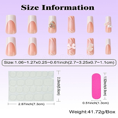 ABS Plastic Full Cover Press On False Nails DIY-CJC0006-13-1