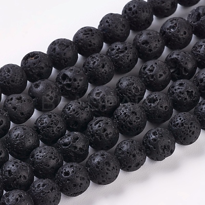 Natural Lava Rock Beads Strands g434-8-1