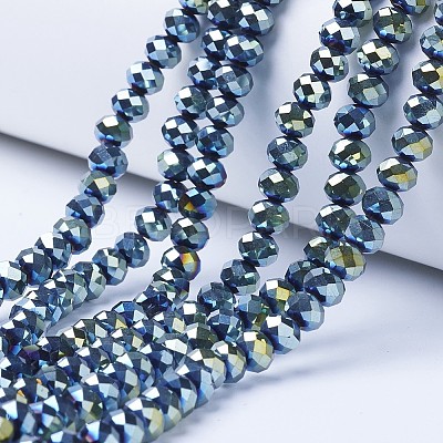 Electroplate Transparent Glass Beads Strands EGLA-A034-T2mm-UA09-1