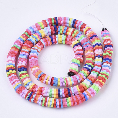 Handmade Polymer Clay Beads Strands CLAY-R086-02-1
