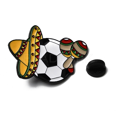 Mexico Football Theme Enamel Pins JEWB-D310-07EB-04-1