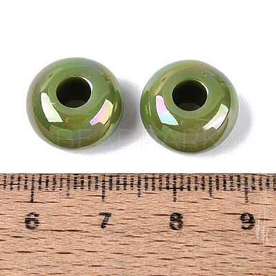 Opaque Acrylic European Beads OACR-E033-19O-1