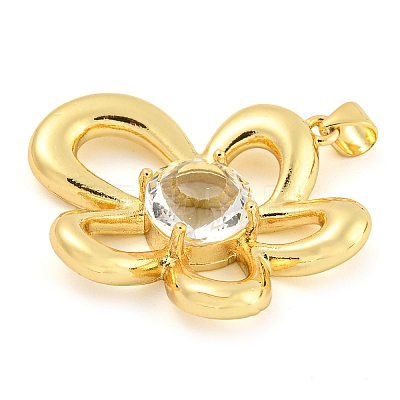Rack Plating Brass Pendants ZIRC-L100-152G-1