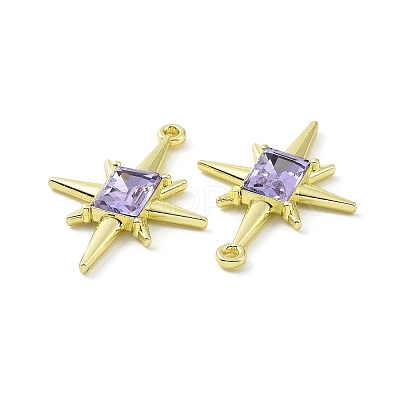 Rack Plating Alloy Glass Pendants PALLOY-D007-13G-C-1