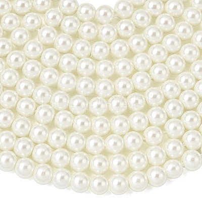 Eco-Friendly Dyed Glass Pearl Beads Strands HY-A008-6mm-RB002-1