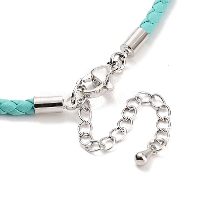 Braided Round Imitation Leather Bracelets Making BJEW-H610-01P-12-1