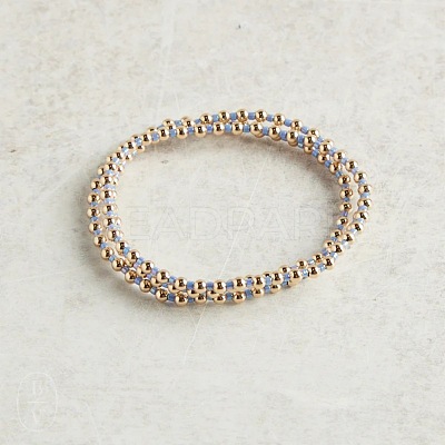3Pcs CCB & Glass Seed Beads Stretch Bracelets Set for Women RR1664-1-1