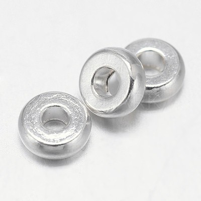 Flat Round Brass Spacer Beads KK-E738-65H-S-1