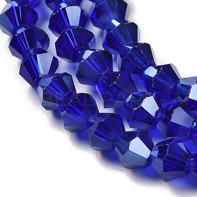Transparent Electroplate Glass Beads Strands GLAA-F029-3mm-A06-1