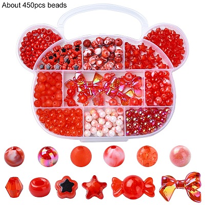 DIY Round Acrylic Beaded Bracelets Kits DIY-YW0009-32-1