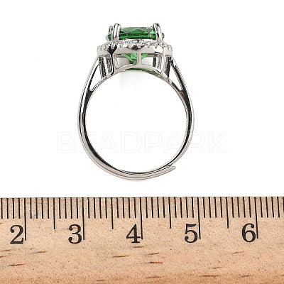 925 Sterling Silver Micro Pave Cubic Zirconia Finger Rings RJEW-B134-01B-05-1