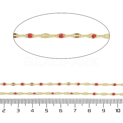 Rack Plating Brass Dapped Chains AJEW-Q153-02G-05-1