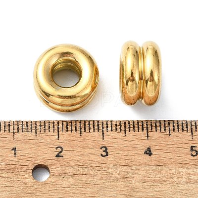 Ion Plating(IP) 304 Stainless Steel European Beads STAS-Z066-03G-1