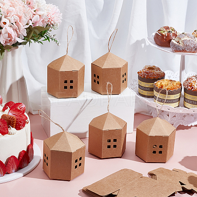 10Pcs Paper Gift Packing Tote Boxes with Window and Rope CON-WH0112-064A-1