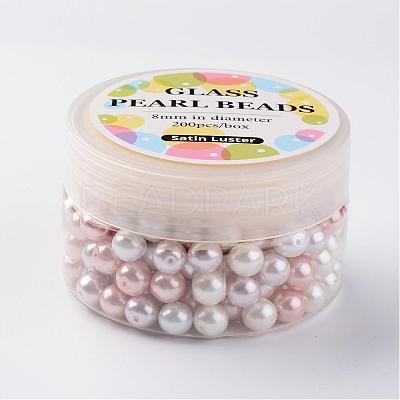 Glass Pearl Bead Sets HY-JP0001-03-A-1