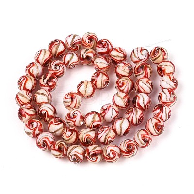 Handmade Gold Sand Lampwork Beads LAMP-T024-11F-1