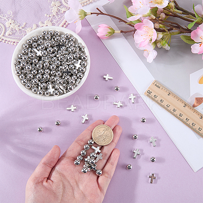 600Pcs 2 Styles CCB Plastic Beads CCB-SP0001-15A-1