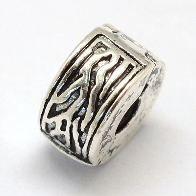 Alloy European Style Clasps X-PDLC-R001-08AS-1