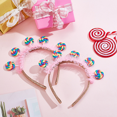 Cloth Lollipop Hair Bands for Women Girl OHAR-WH0021-89B-1