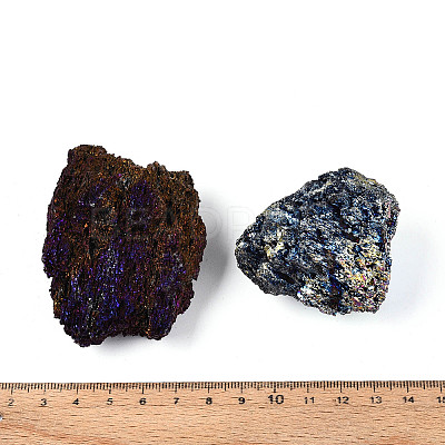 10Pcs Electroplated Natural Coal Quartz Geode Cornucopia Mineral Specimen G-N347-15-1