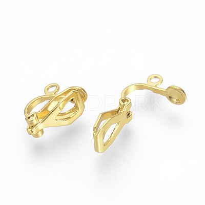 Iron Clip-on Earring Findings LS-KK-R071-06G-1