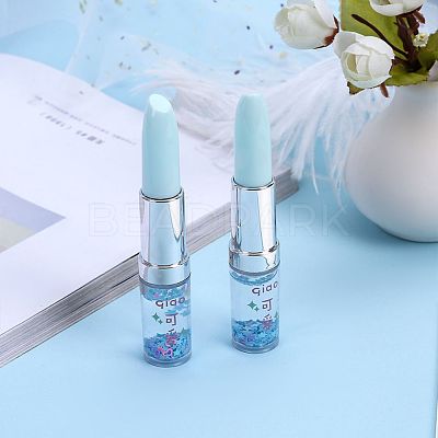 Lipstick Shape Empty Tube Black Ink Ballpoint Pens DIY-H123-A02-1