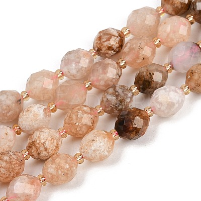 Natural Cherry Blossom Agate Beads Strands G-N342-149I-18-1
