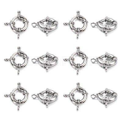 Rack Plating Brass Spring Ring Clasps KK-D399-B-P-NF-1