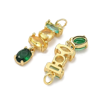 Brass Micro Pave Cubic Zirconia Pendants KK-H259-12A-G01-1
