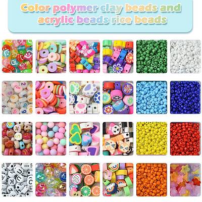 DIY Polymer Clay & Glass Seed & Acrylic Beads Making Finding Kits DIY-FS0006-38-1